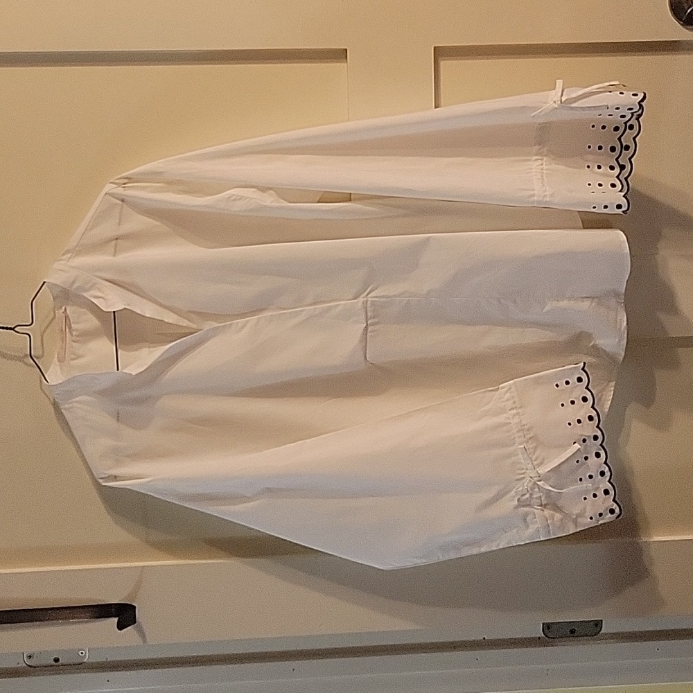 White Tunic with Embroidered cuff